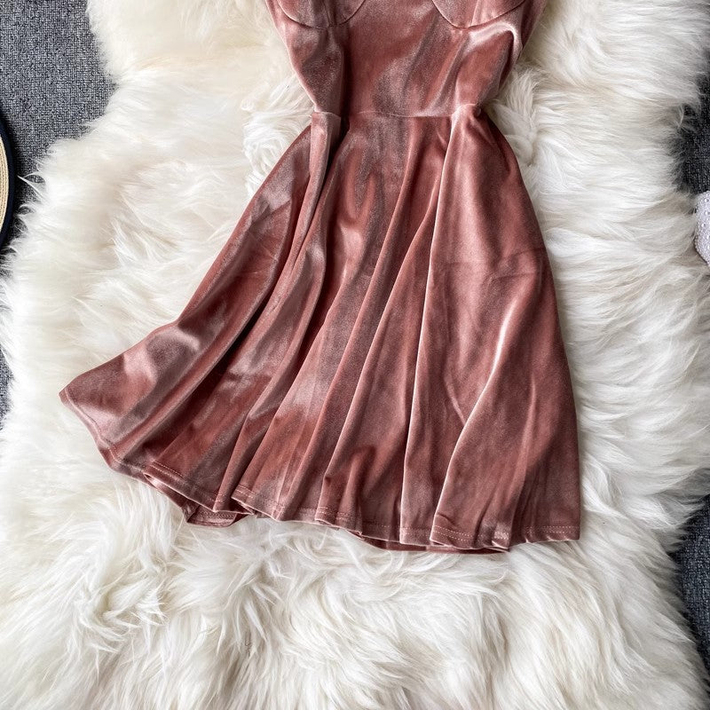 Velour Skater Dresses