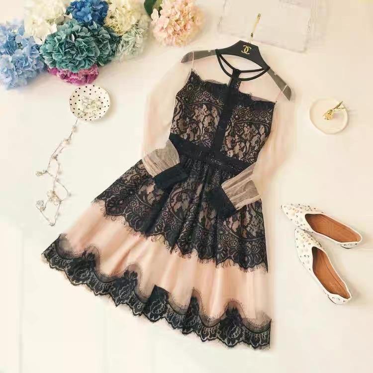 Vintage Lace Dress in Black