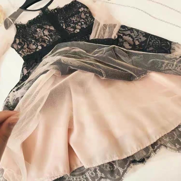 Vintage Lace Dress in Black