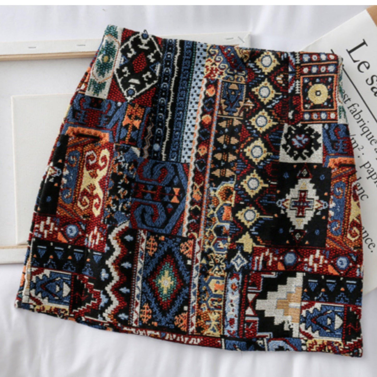 Vintage Tesla Embroidered Skirt