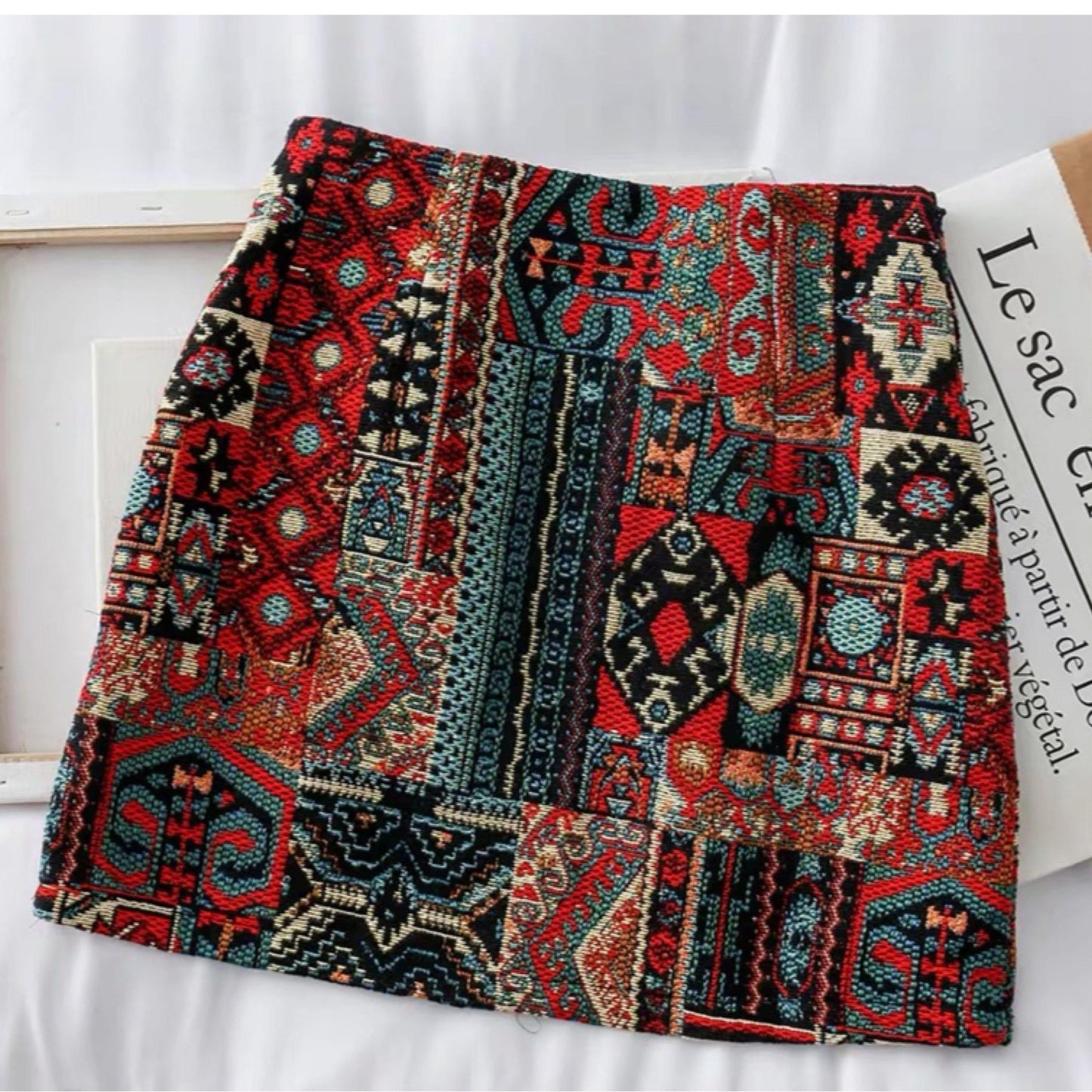 Vintage Tesla Embroidered Skirt