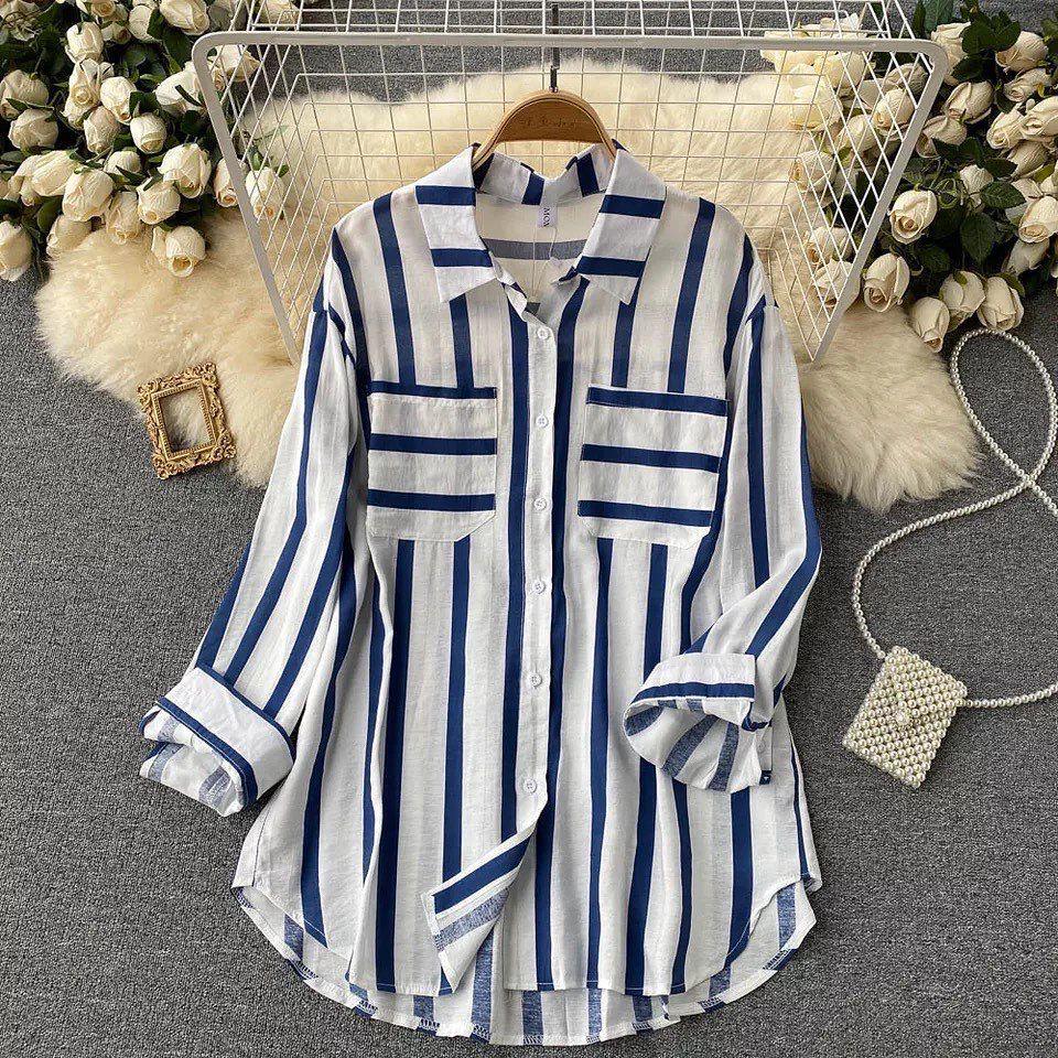Ibiza Striped Holiday Shirts In Blue