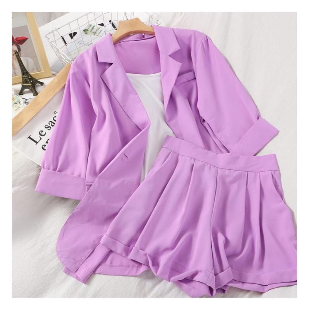 Holiday Coord Set In Lilac