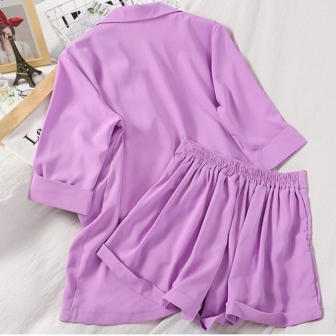 Holiday Coord Set In Lilac