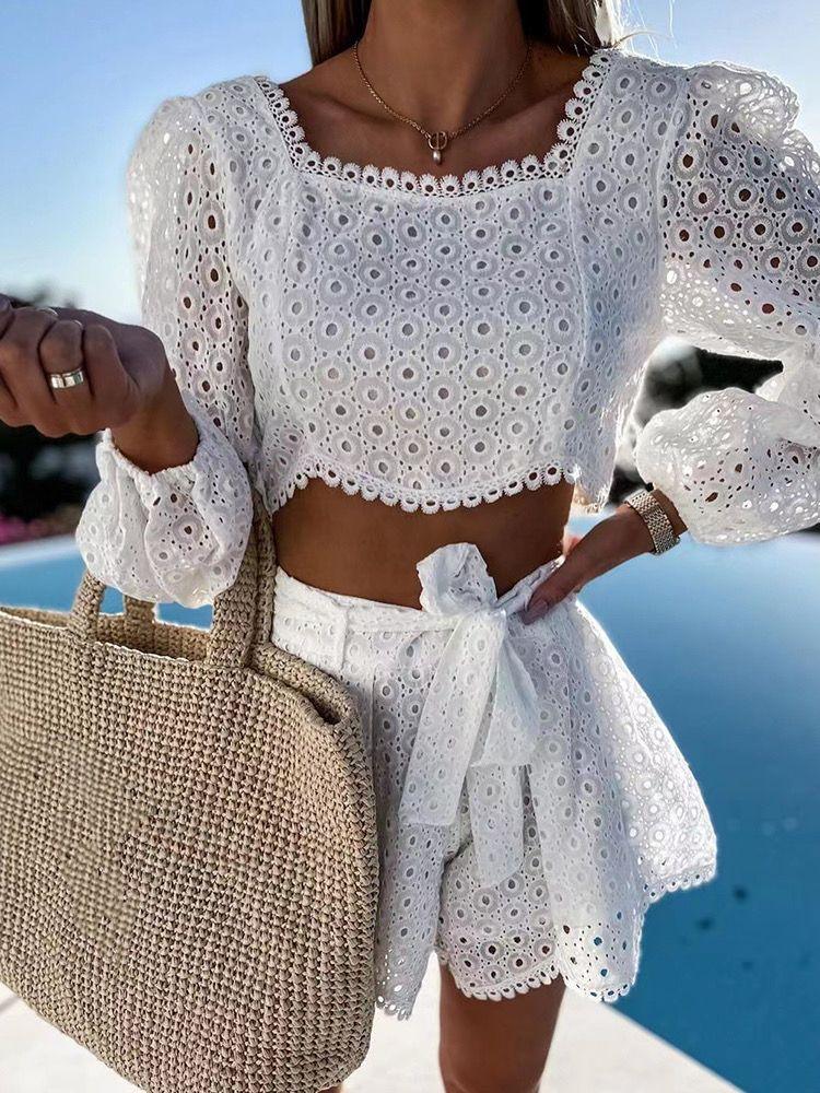Collins Luxury Coord Set In White
