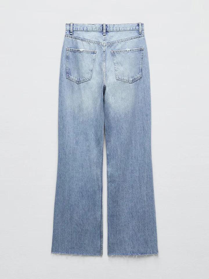 Ulyana Ribbed Denims In Blue