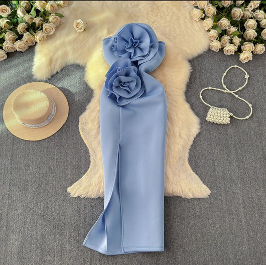 Arrow Statement Dress In Blue