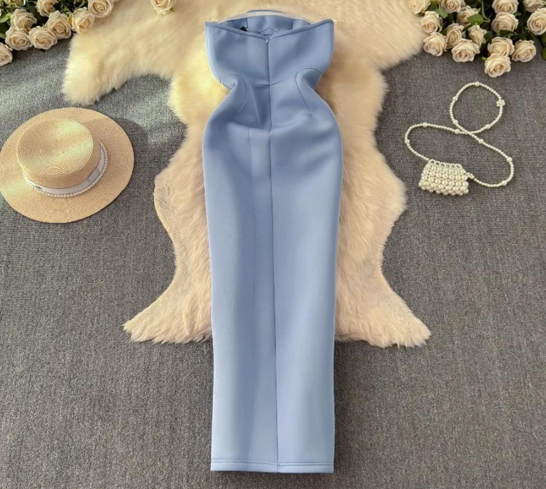 Arrow Statement Dress In Blue