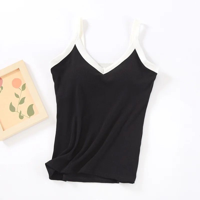 Bagatelle Tank Tops with Inbuilt Bra In White