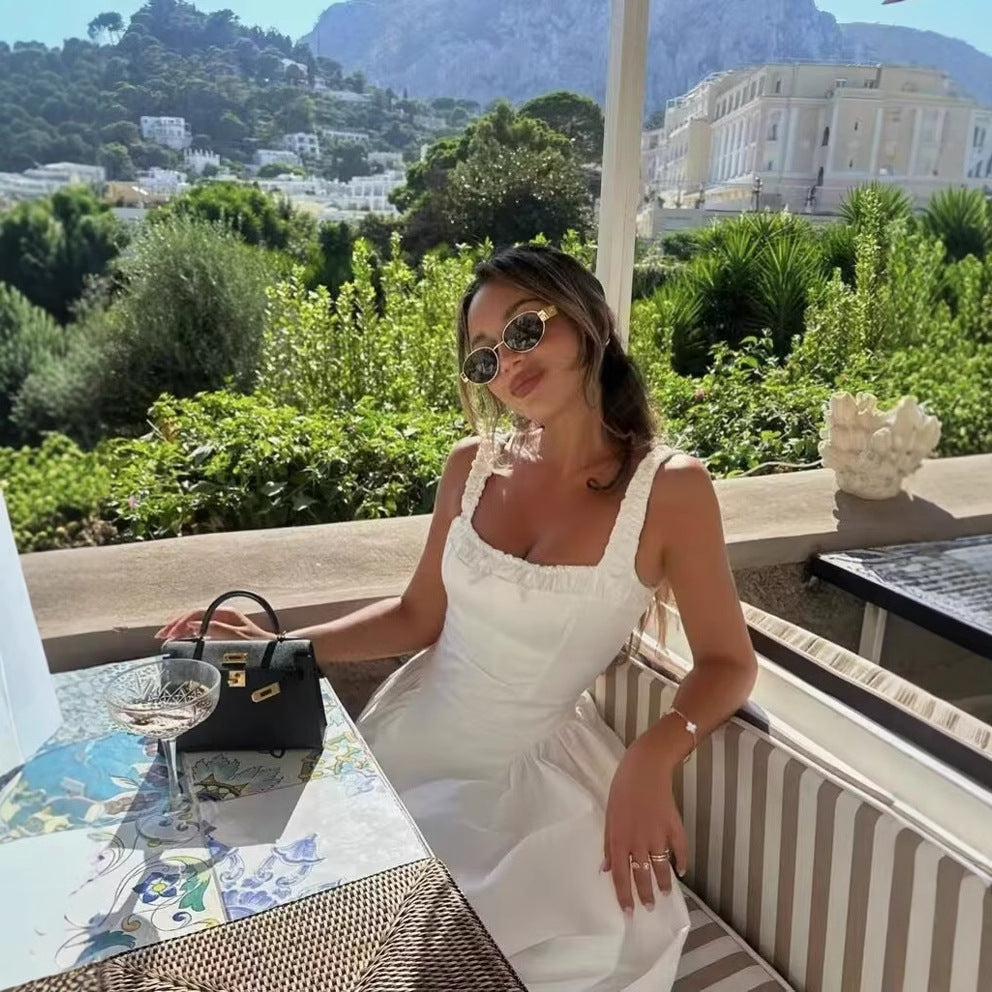 Hela Summer Dropwaist Holiday Dress In White