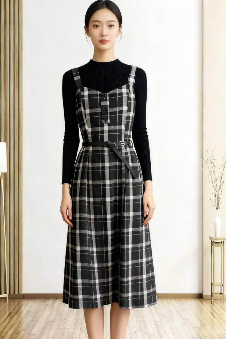 Lelia Set of Top and Dress With Belt