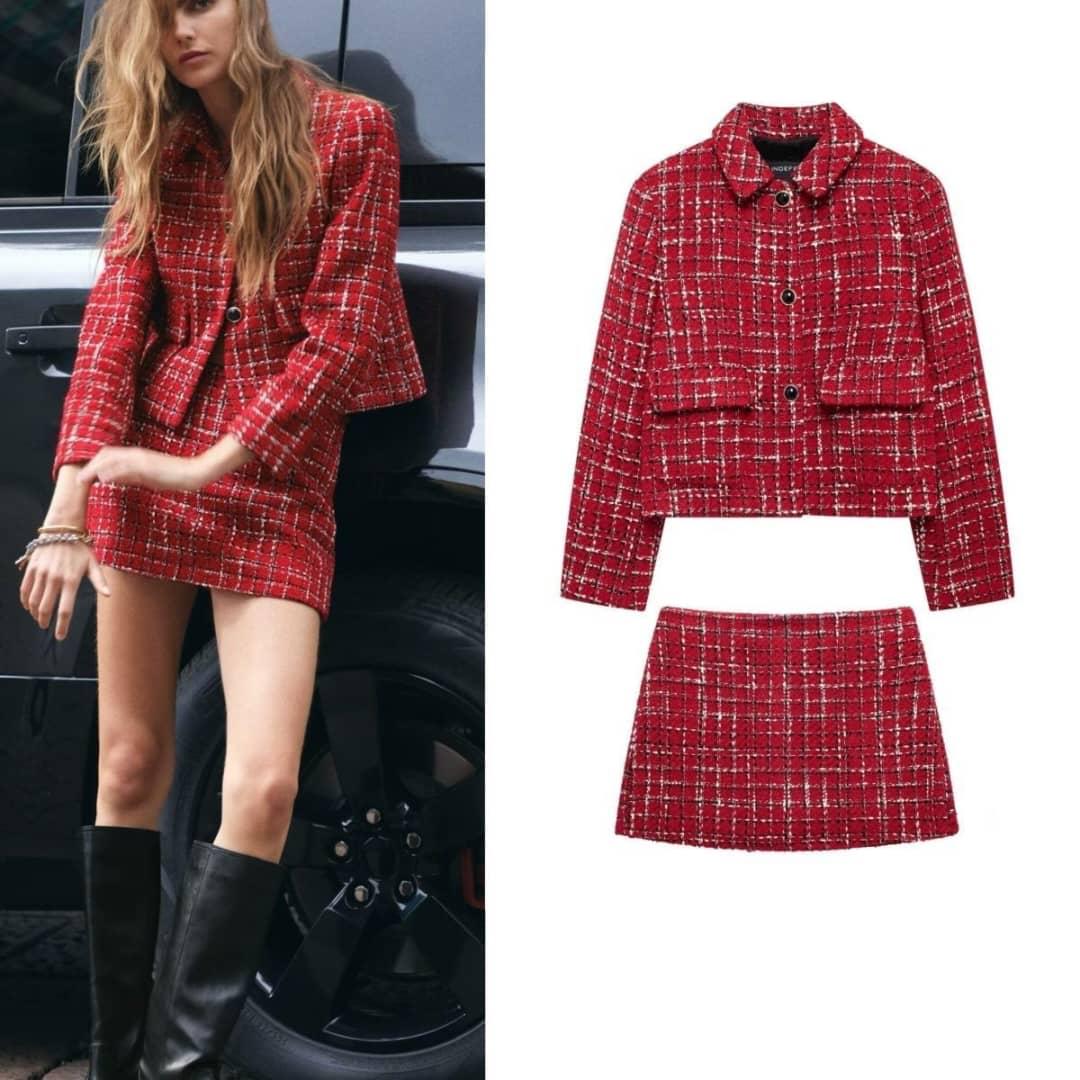 Noelle Luxe Tweed Coord Skort Set