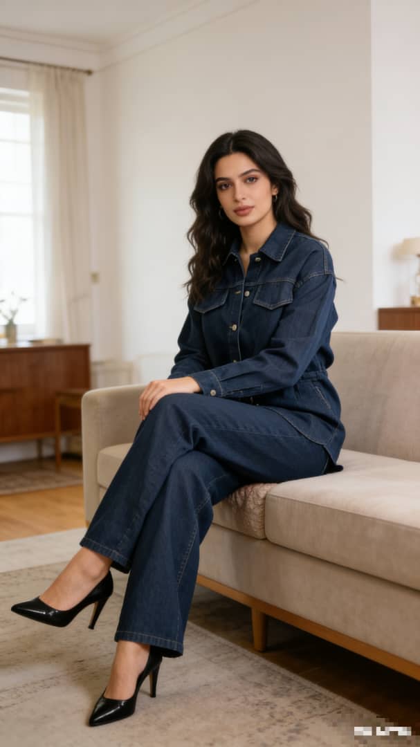 Prisca Luxe Denim Coord Set