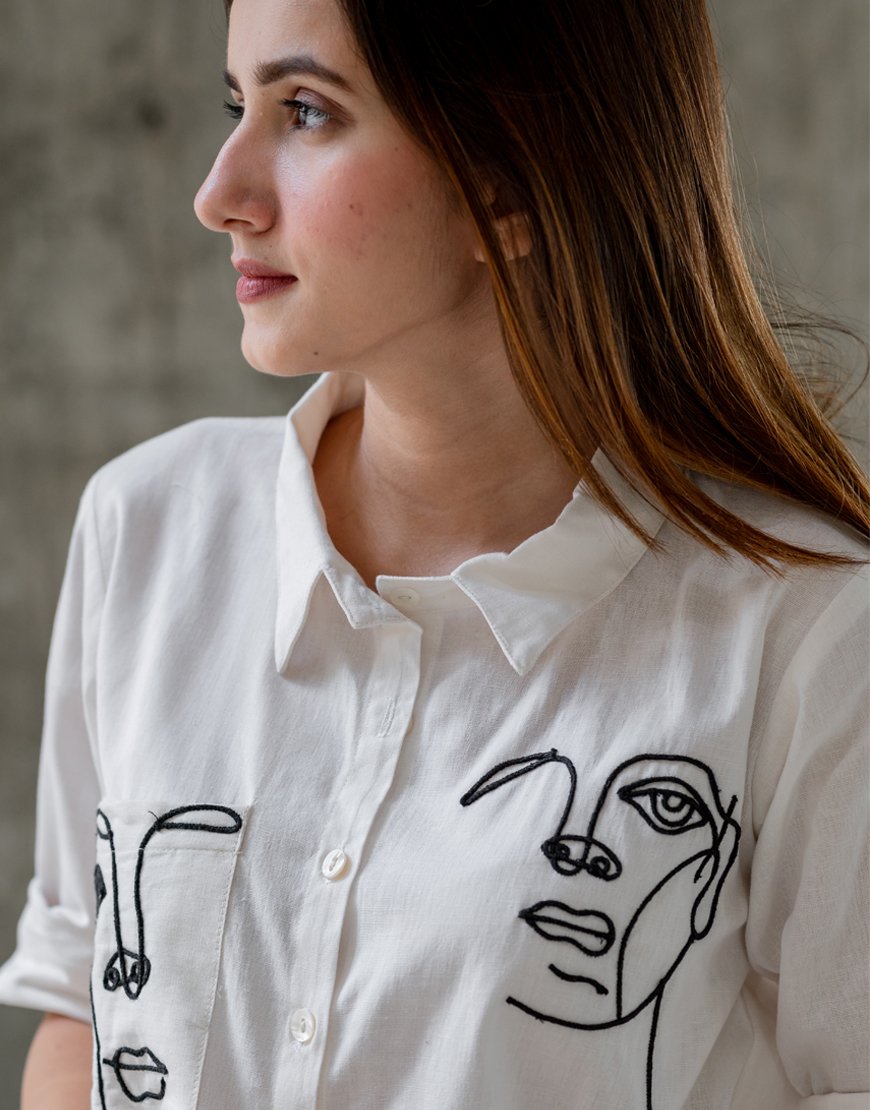 White Artsy Shirt