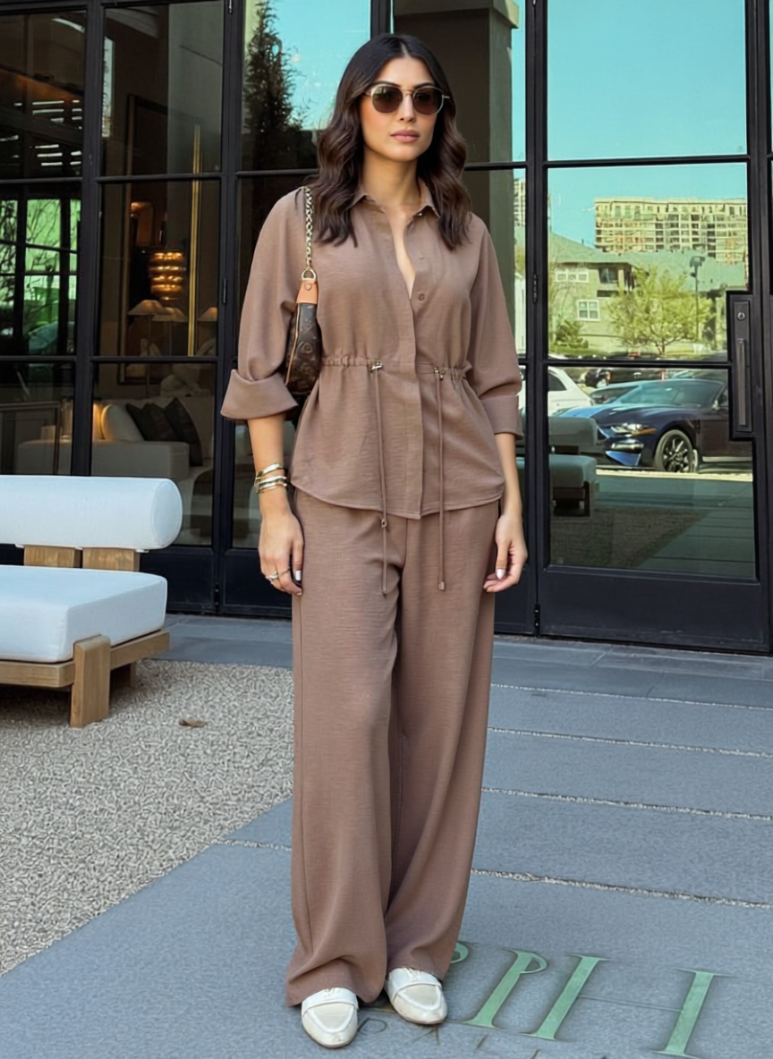 Willy Summer Two Piece Set In Brown