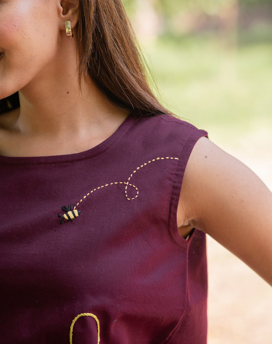 Wine Crop Top
