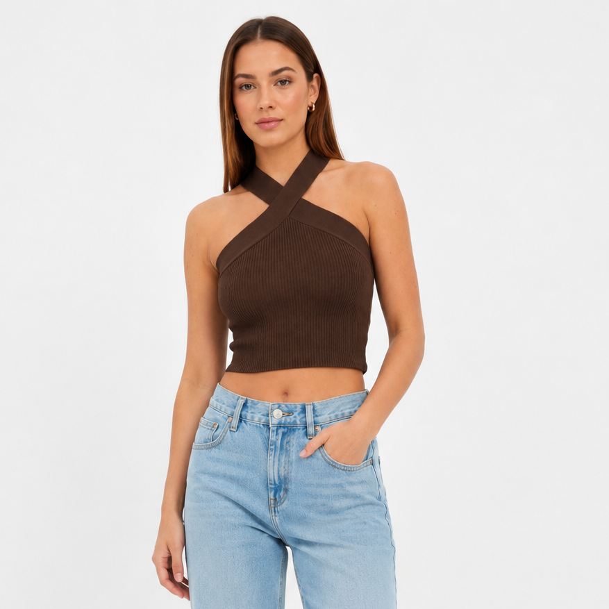 Monilo Halterneck Crop Top