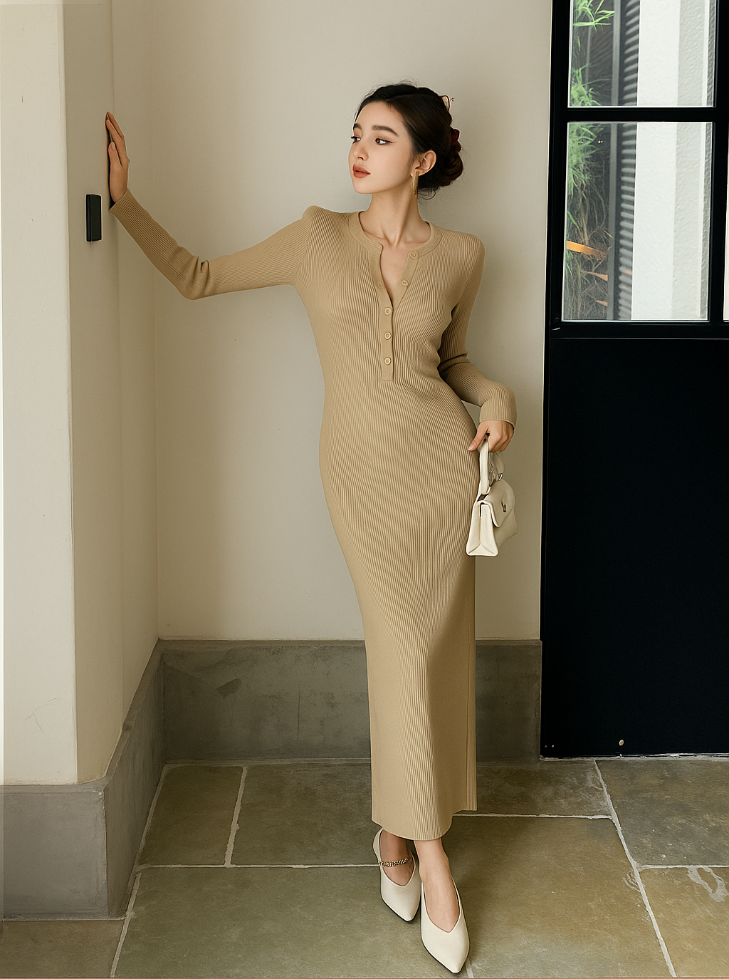 Aurora Premium Knitted Maxi Dress