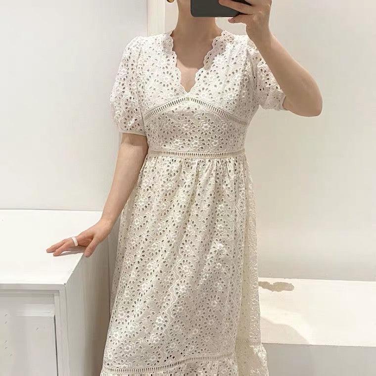 Moscow Holiday Dress In Beige