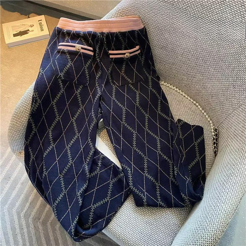 Quinn Woolen Coord Set In Navy Blue