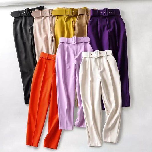 Luxury Trinity Pants In Dark Purple