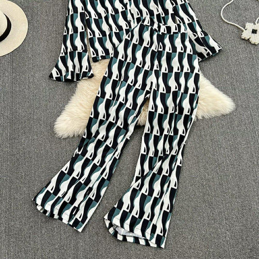 Ben Abstract Coord Set In Dark Green