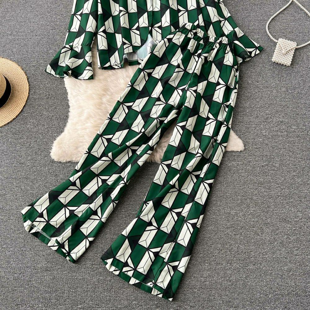 Henley Abstract Coord Set In Green