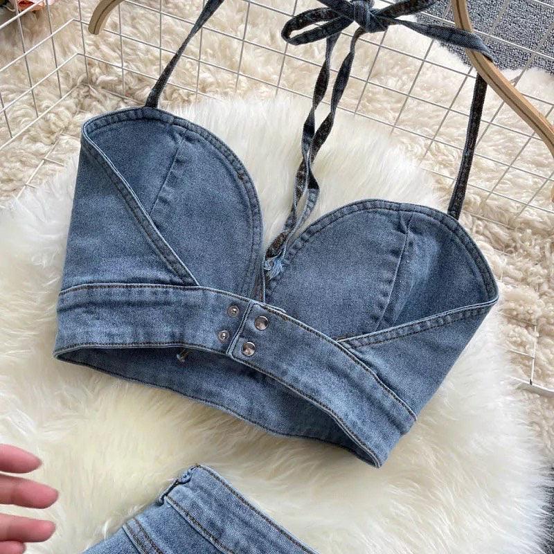 Amreah Denim Coords In Blue