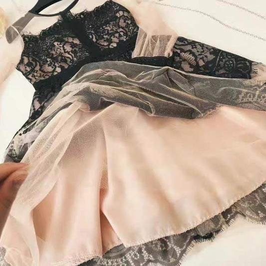 Vintage Lace Dress in Black
