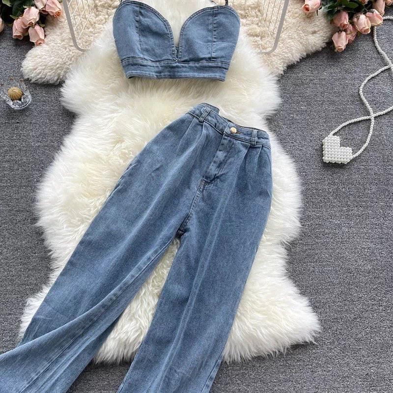 Amreah Denim Coords In Blue