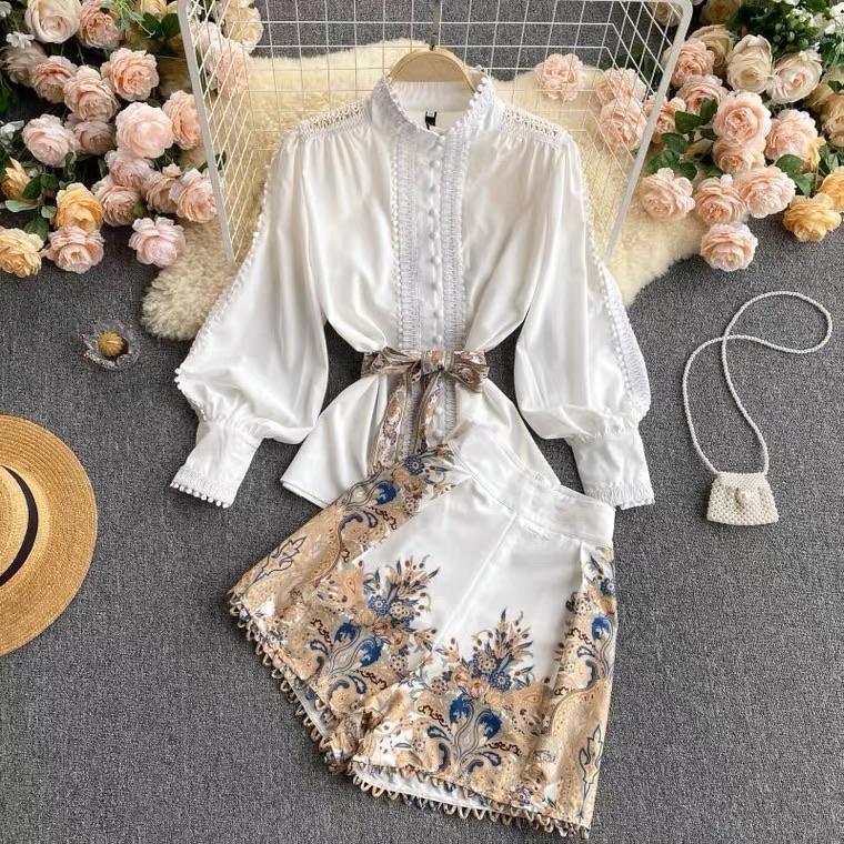 Calista Two Piece Set In White