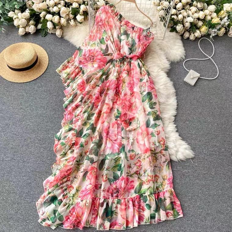 Botai Floral Maxi Dress In Pink