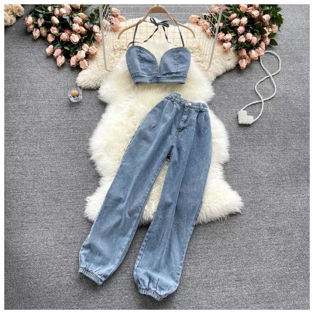 Amreah Denim Coords In Blue