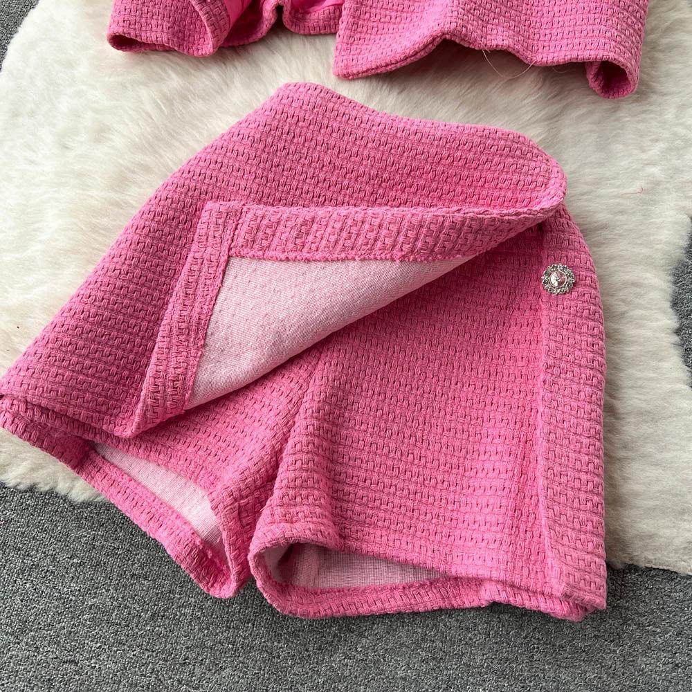 Amara Blazer and Shorts Coords In Pink