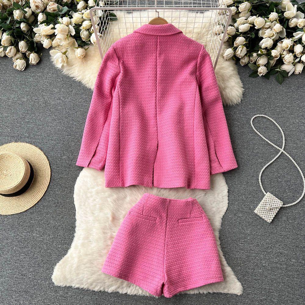 Amara Blazer and Shorts Coords In Pink