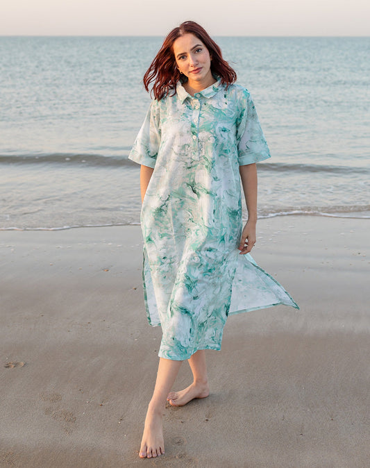 Sea Green Fluid Dress