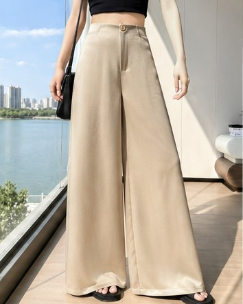 Maika Satin Straight Pant