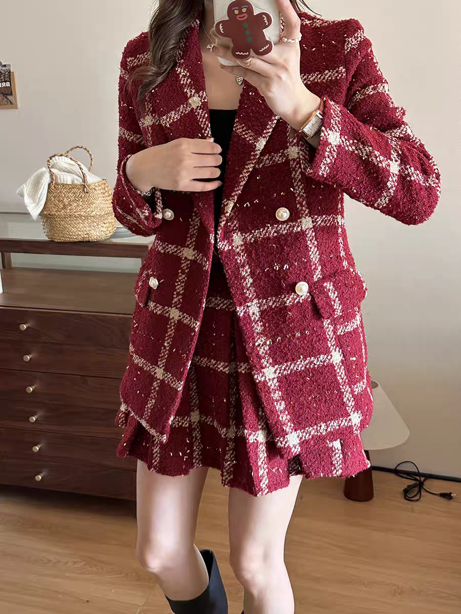 Camille Statement Luxe Tweed Coord Set