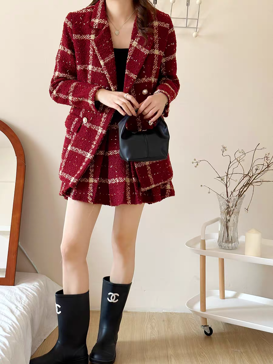 Camille Statement Luxe Tweed Coord Set